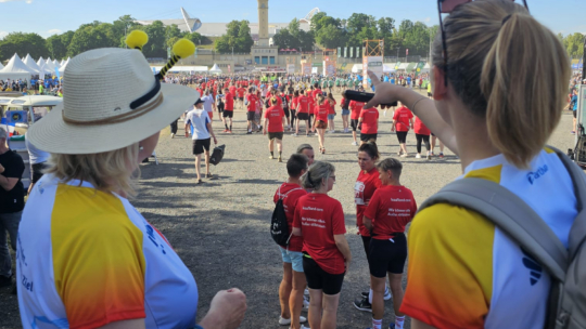 auf dem Weg zum Firmenlauf Leipzig 2025
